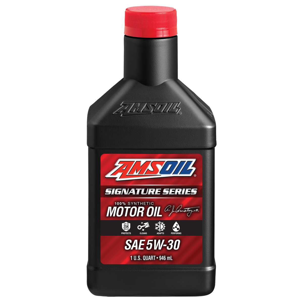 AMSOIL Signature Series 5W-30 synthetic motor oil bottle