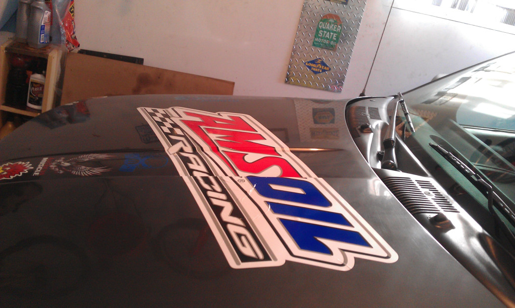 Amsoil sticker on Jeep